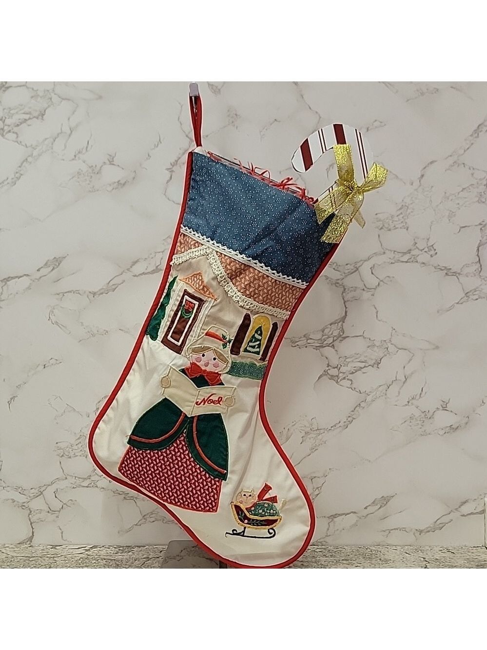 Vintage House of Hatten Christmas Stocking Caroler - Picture 2 of 9
